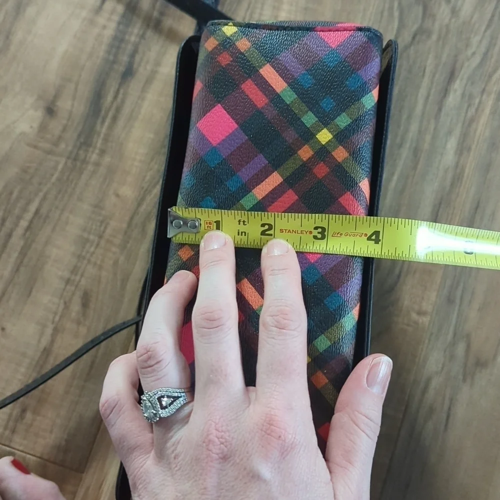 Torrid x Betsy Johnson Crossbody bag. Checkered. Black purse. - Picture 12 of 13